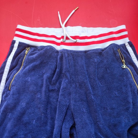 Champion jogger blue with white & red striped women's size L - Picture 2 of 9